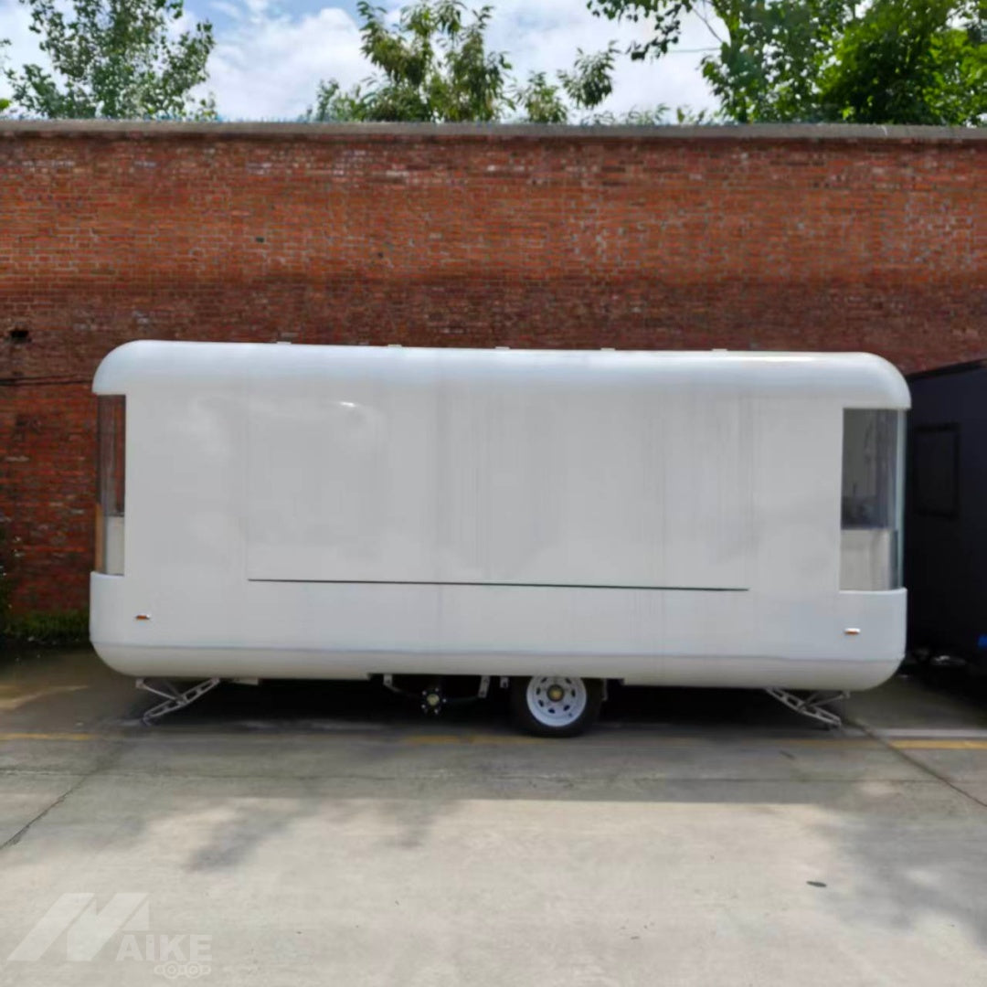 Luxury Capsule Food Trailer with Panoramic Glass Front for Coffee, Desserts and Premium Mobile Catering