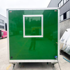 Custom Green Mobile Kitchen Food Trailer Double Axle Concession Trailer for BBQ, Burgers & Street Food