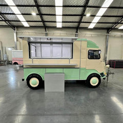 Vintage Citroen Style Catering Trailer - Mint Green Food Cart