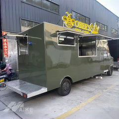 Military Green Food Truck with Commercial Kitchen for BBQ, Burgers and Street Food