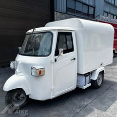 White Three Wheel Food Truck Mobile Food Cart for Coffee, Snacks and Small Food Business