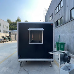 13ft Black Enclosed Food Trailer for Event Catering & Street Food with Aluminum Trim & Stabilizer Jacks