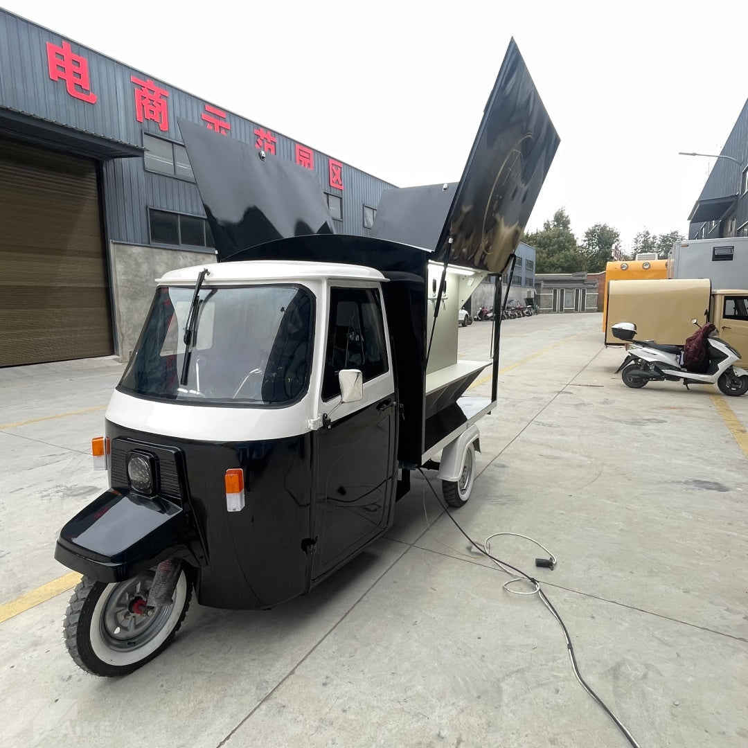 Ape Style Tricycle Food Cart - Mobile Espresso Van