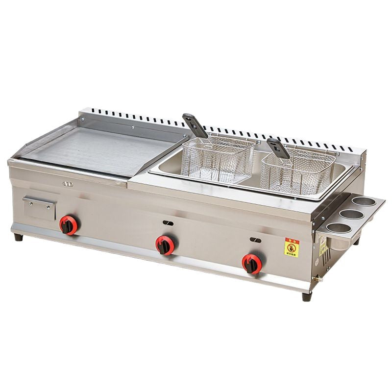 Gas Griddle and double fryer