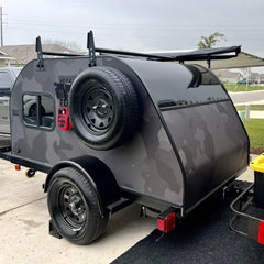 Camo Off-Road Teardrop Trailer [4.1m] - Adventure Camper with Roof Rack & Awning