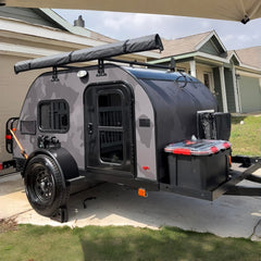 Camo Off-Road Teardrop Trailer [4.1m] - Adventure Camper with Roof Rack & Awning