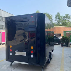 Black Food Trailer | Dual Window Mobile Catering Kitchen Van