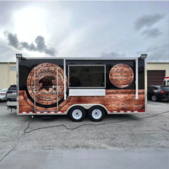 13.1ft Custom Wrapped Enclosed Food Trailer for BBQ & Grill with Dual Axle & Retractable Awning
