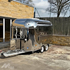 Mirror Finish Silver Food Trailer with Commercial Mobile Kitchen for Coffee, BBQ and Street Food